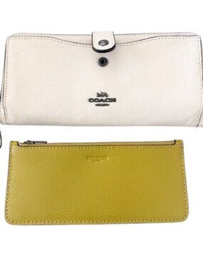 Coach Cross Grain Leather Continental Wallet with Insert